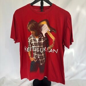 Control Keith Urban Escape Together World Tour 2009 Concert Brick Red Tee Sz L